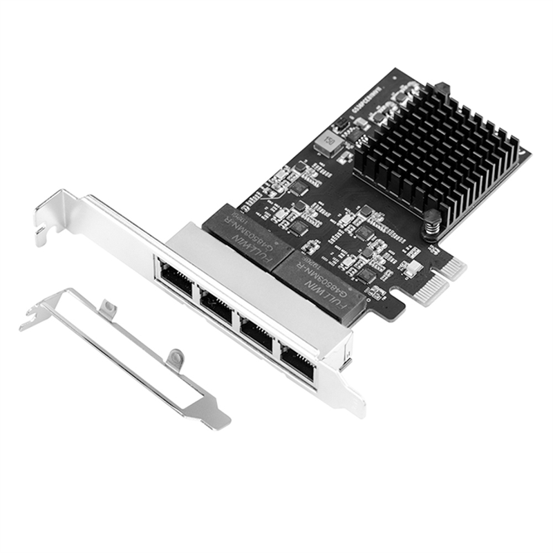PCIe 기가비트 이더넷 컨트롤러 카드, 데스크탑용 로우 프로파일 브래킷 포함, NIC RTL8111H 칩, 4 포트, 1X, 1000Mbps